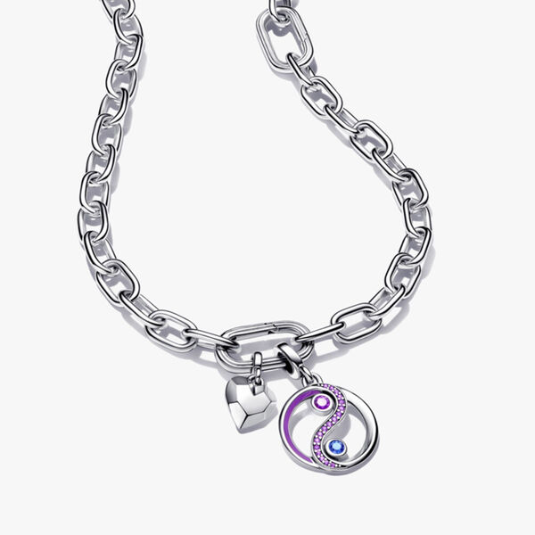 Set collana Heart and Yin & Yang Pandora ME - Argento Sterling / Multicolor